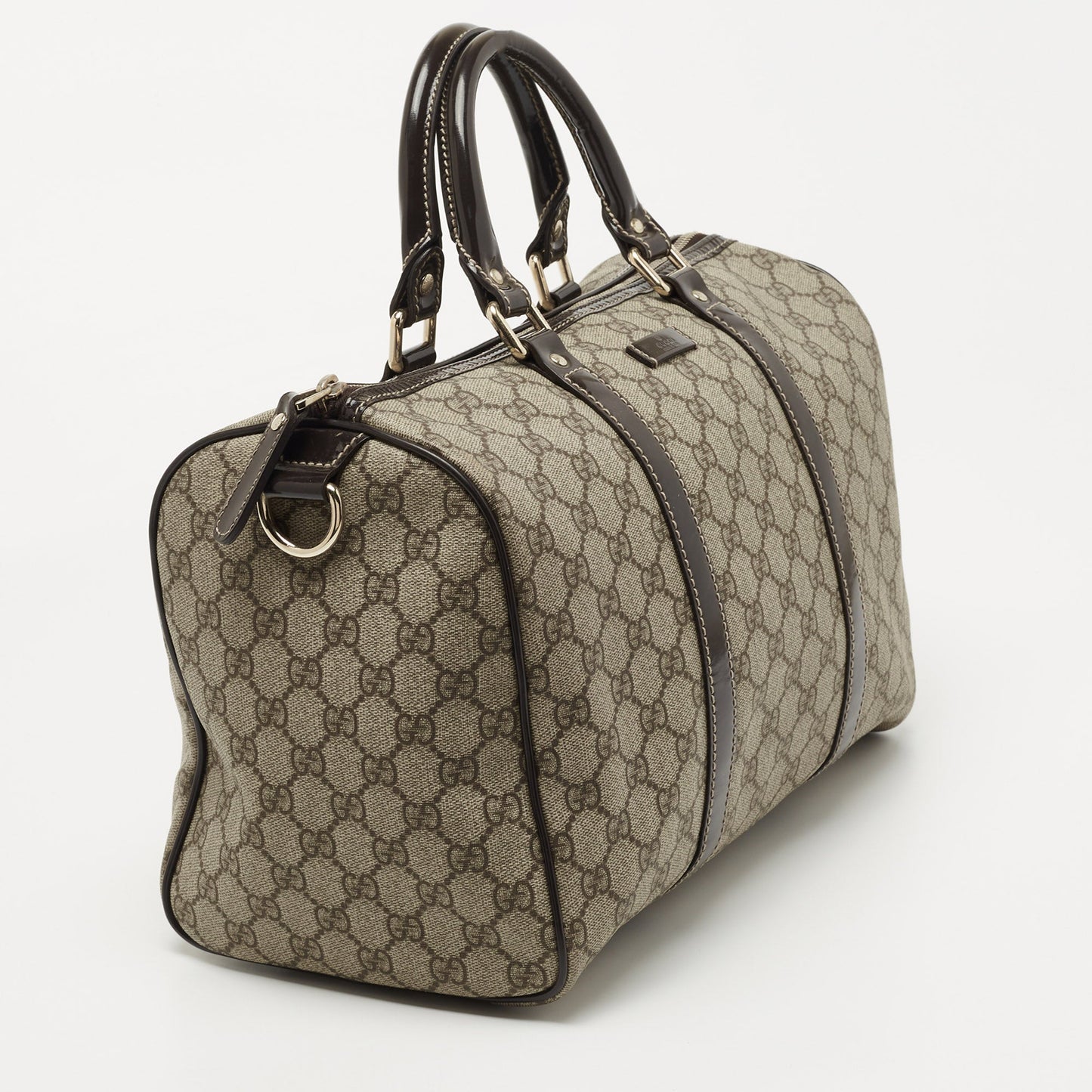 Gucci Beige/Ebony GG Supreme Canvas Medium Joy Boston Bag
