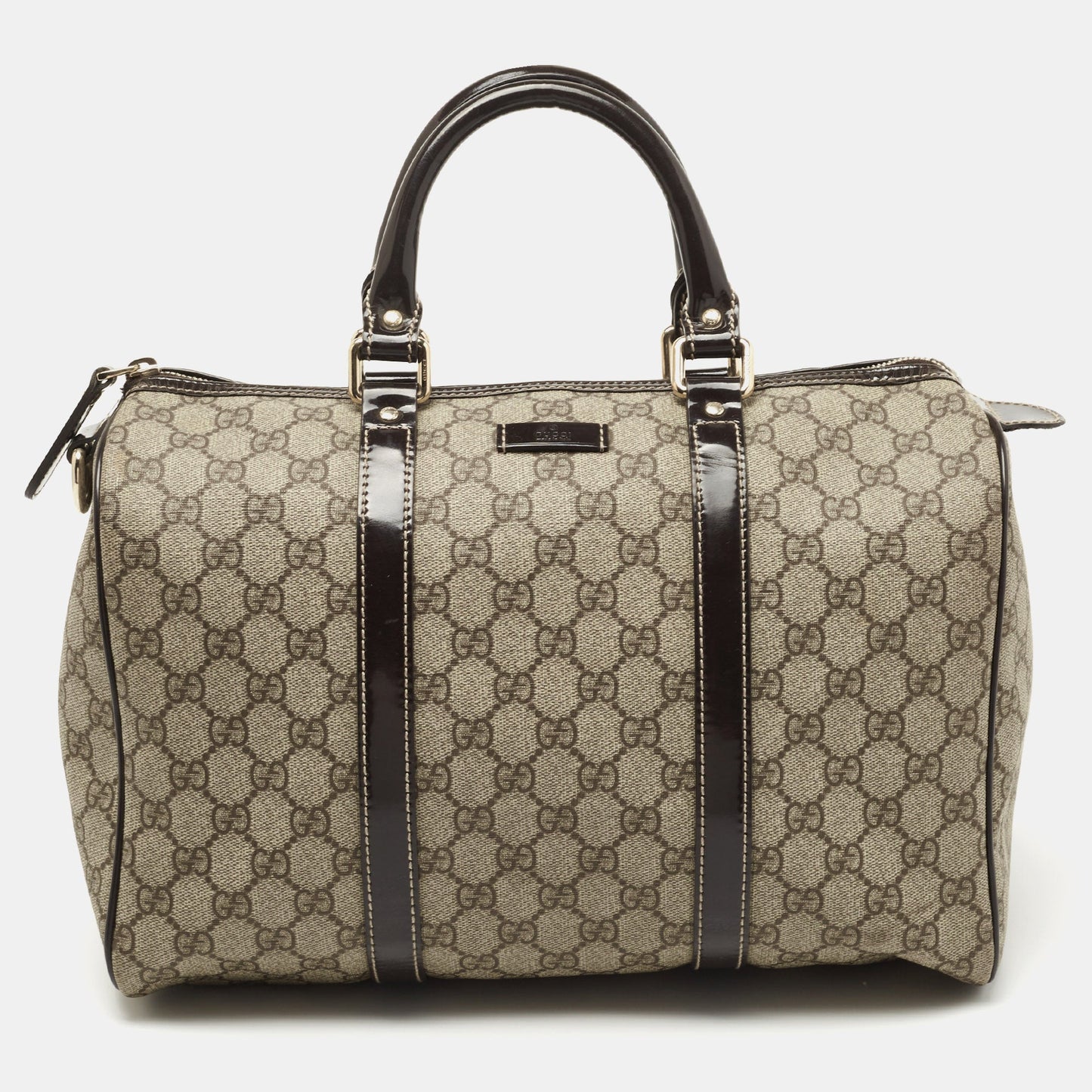Gucci Beige/Ebony GG Supreme Canvas Medium Joy Boston Bag