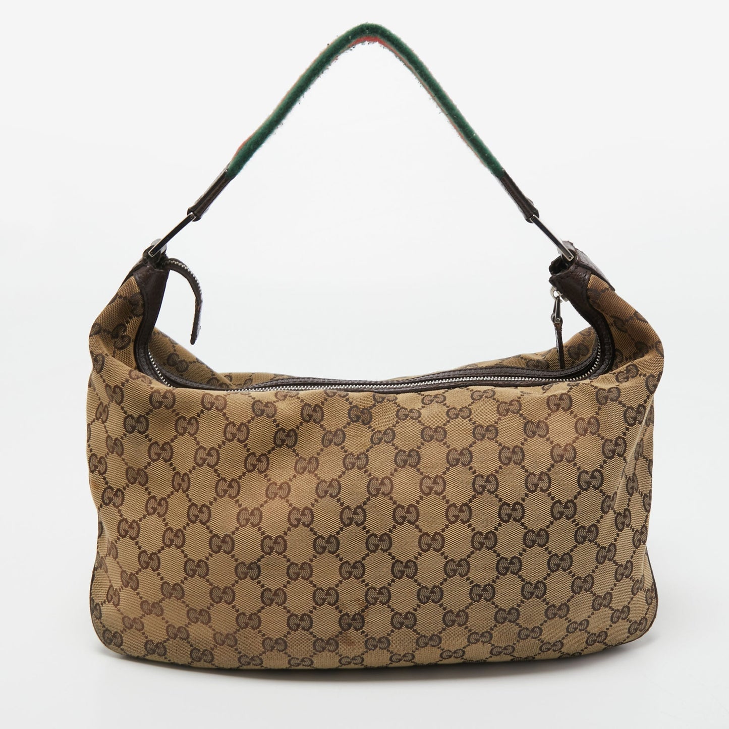 Gucci Beige/Ebony GG Canvas Web Pop Hobo