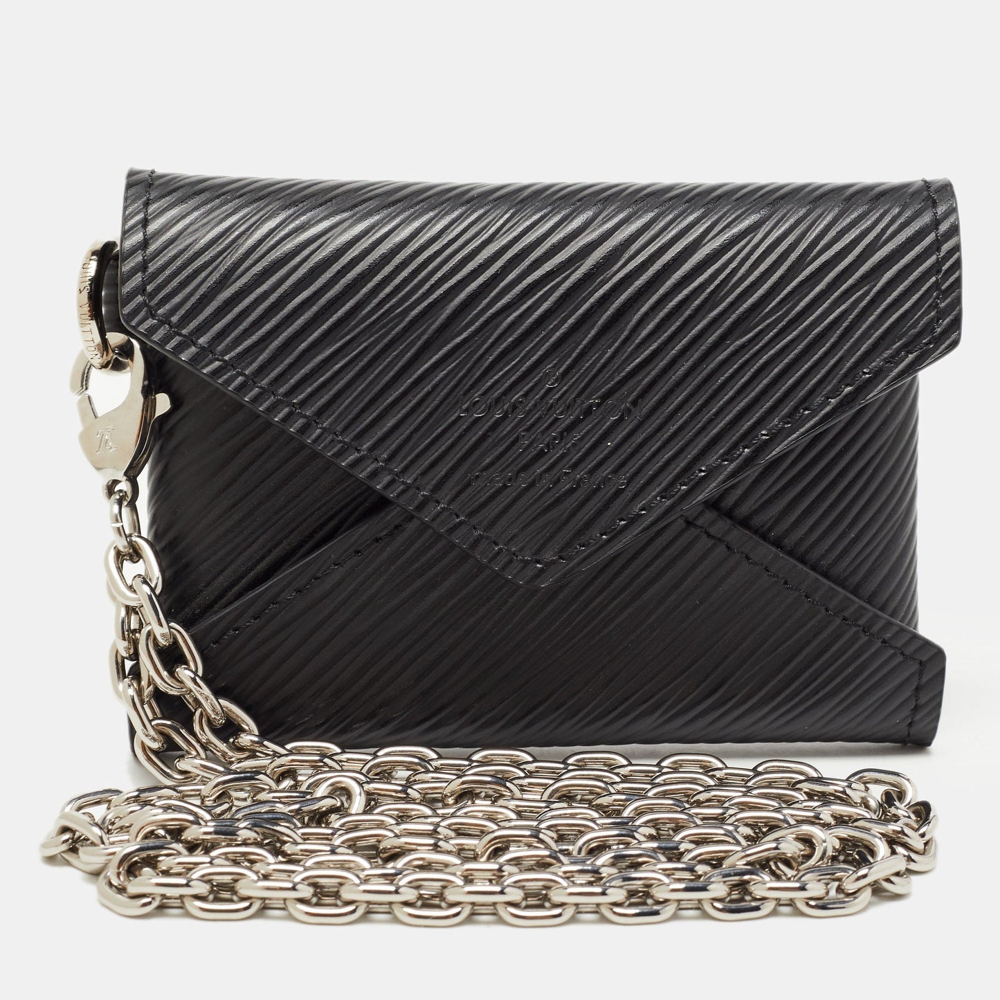 LOUIS VUITTON Black Epi Leather LV Pop Kirigami Necklace