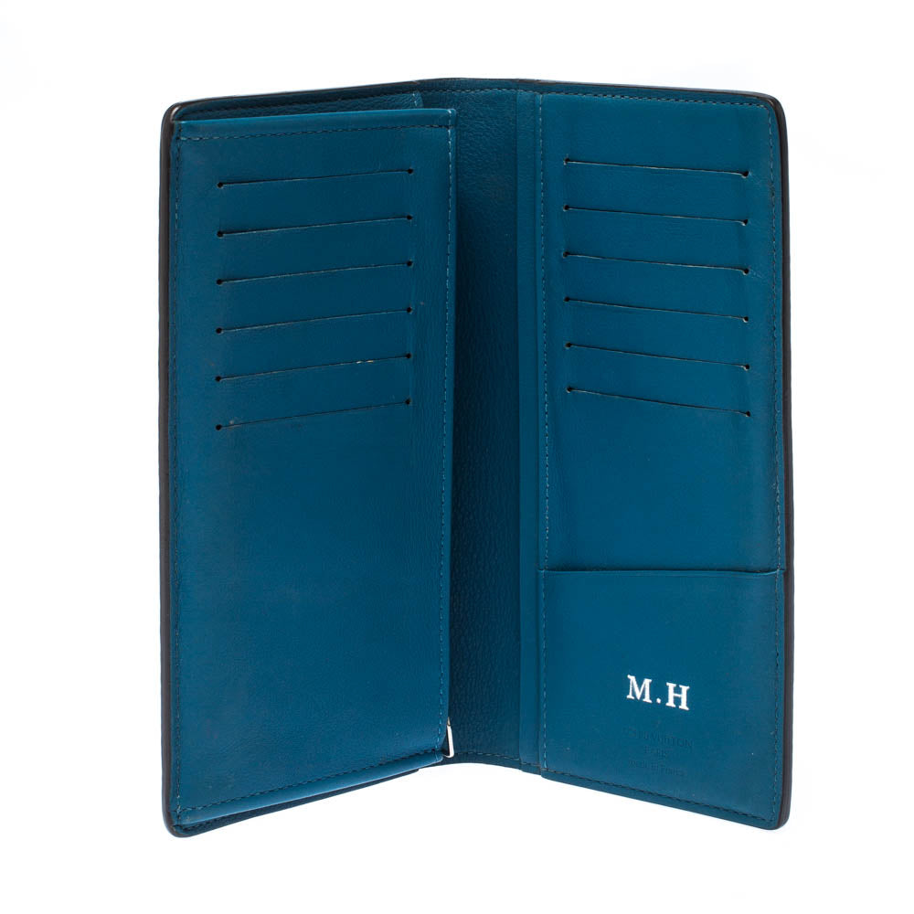 Louis Vuitton Blue Taurillon Leather Brazza Wallet
