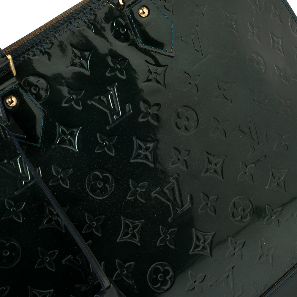Louis Vuitton Bleu Nuit Monogram Vernis Alma GM Bag