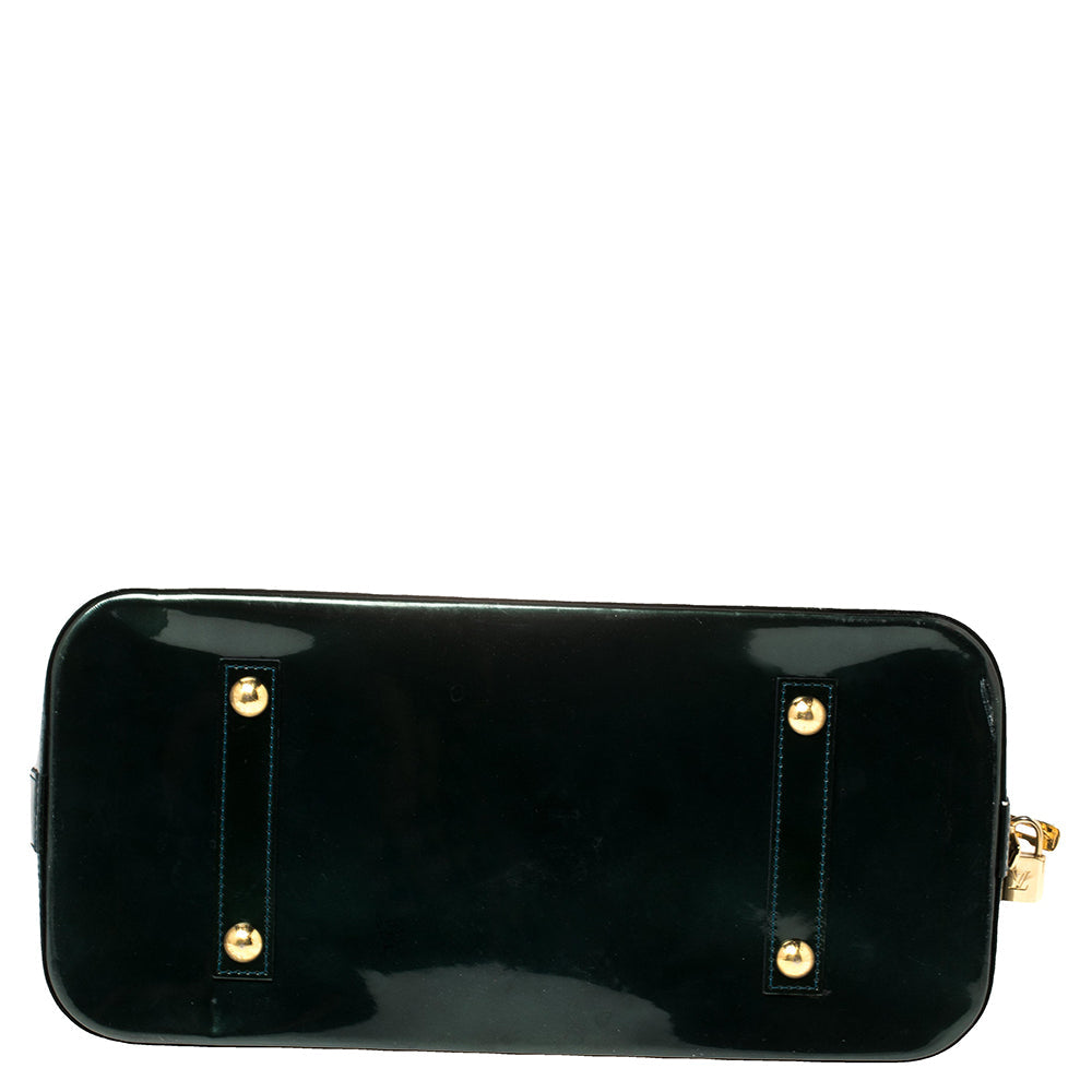 Louis Vuitton Bleu Nuit Monogram Vernis Alma GM Bag