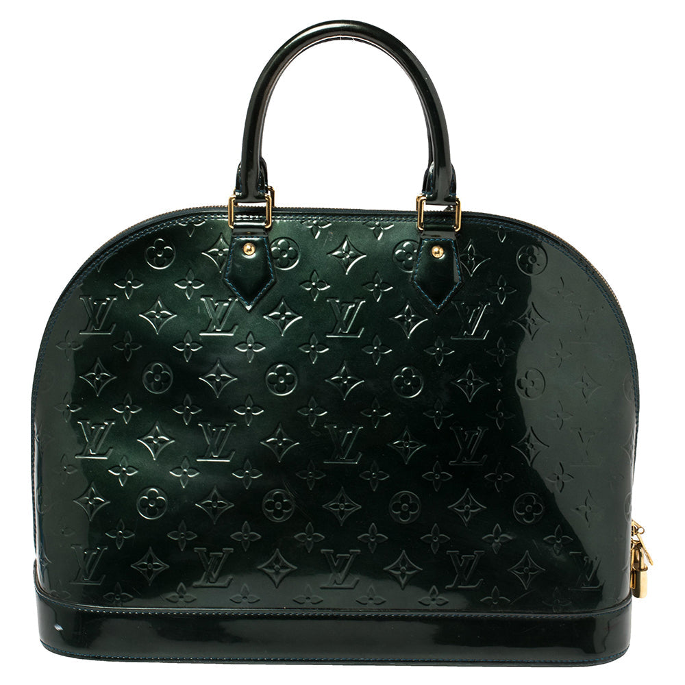 Louis Vuitton Bleu Nuit Monogram Vernis Alma GM Bag