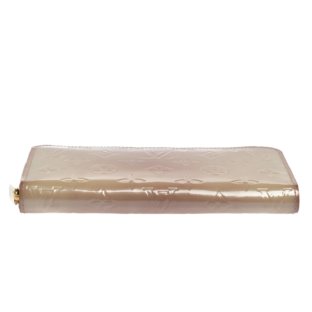 Louis Vuitton Cream White Monogram Vernis Zippy Wallet