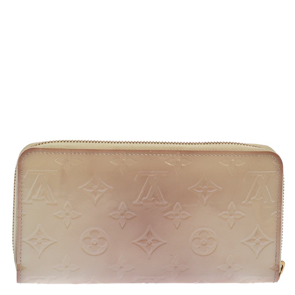 Louis Vuitton Cream White Monogram Vernis Zippy Wallet