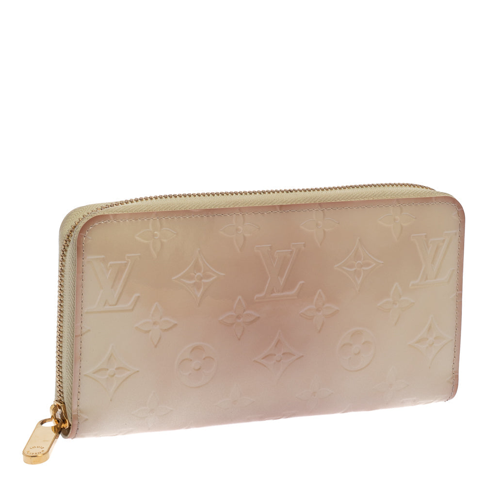 Louis Vuitton Cream White Monogram Vernis Zippy Wallet