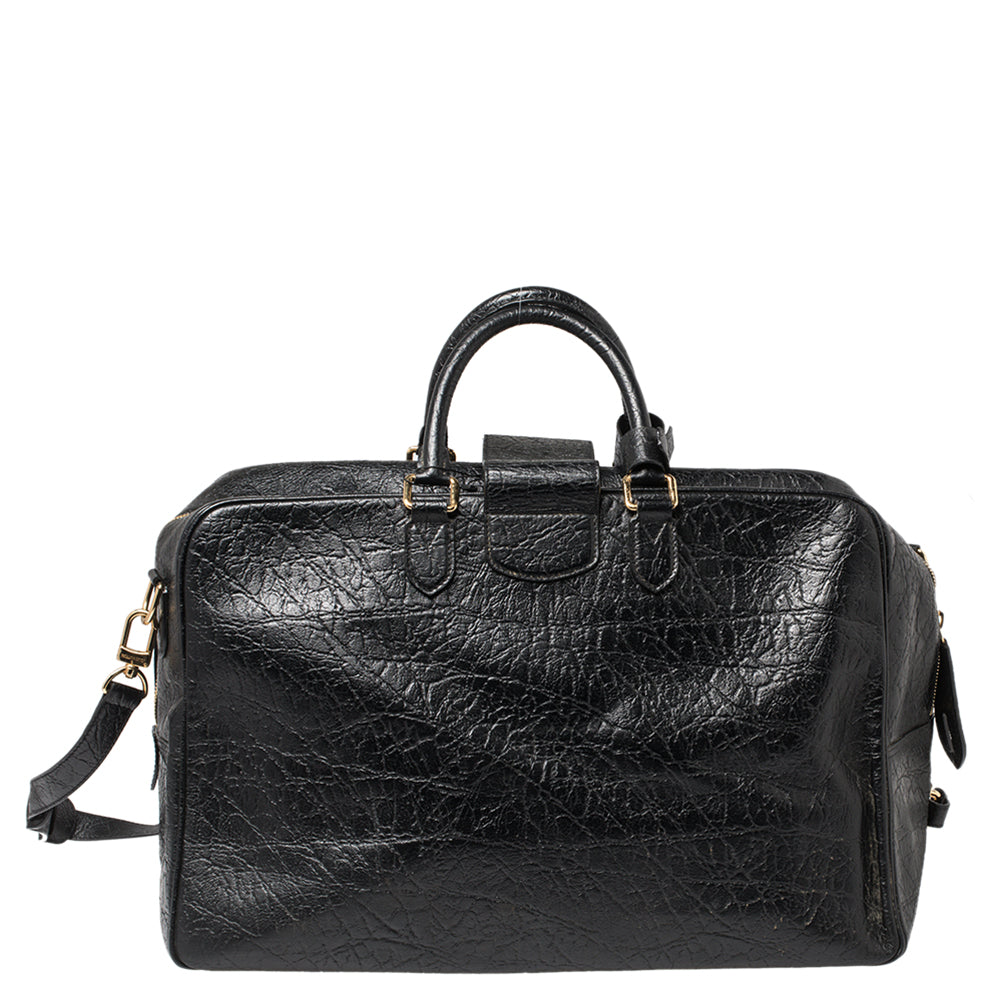 Louis Vuitton Black Cuir Indra Duffel Bag