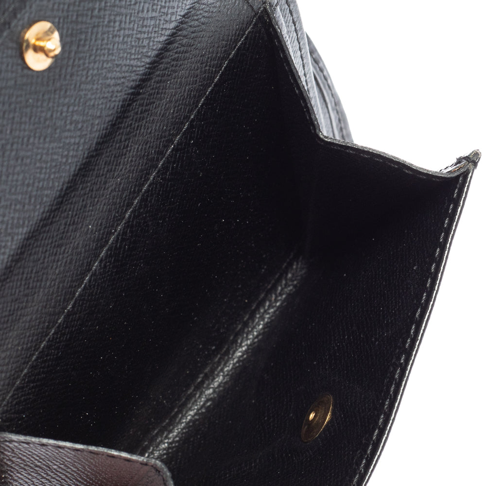 Louis Vuitton Black Epi Leather Compact Wallet