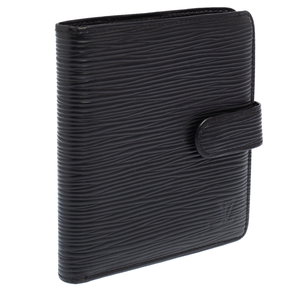 Louis Vuitton Black Epi Leather Compact Wallet