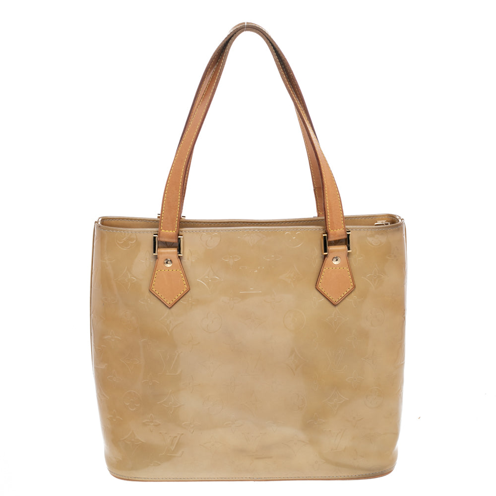 Louis Vuitton Beige Monogram Vernis Houston Bag