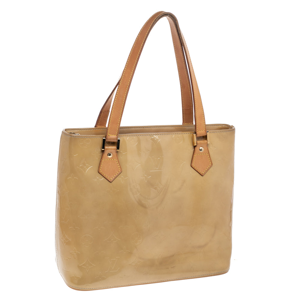 Louis Vuitton Beige Monogram Vernis Houston Bag
