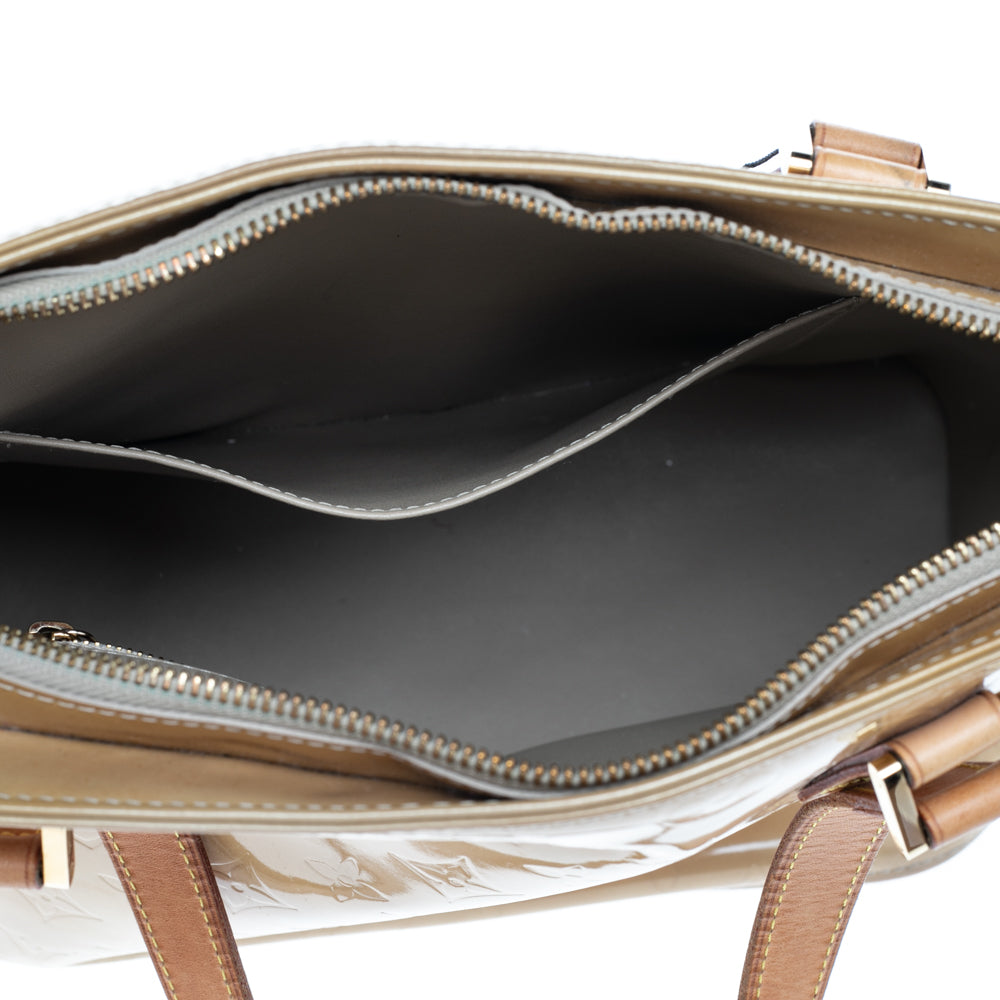 Louis Vuitton Beige Monogram Vernis Houston Bag