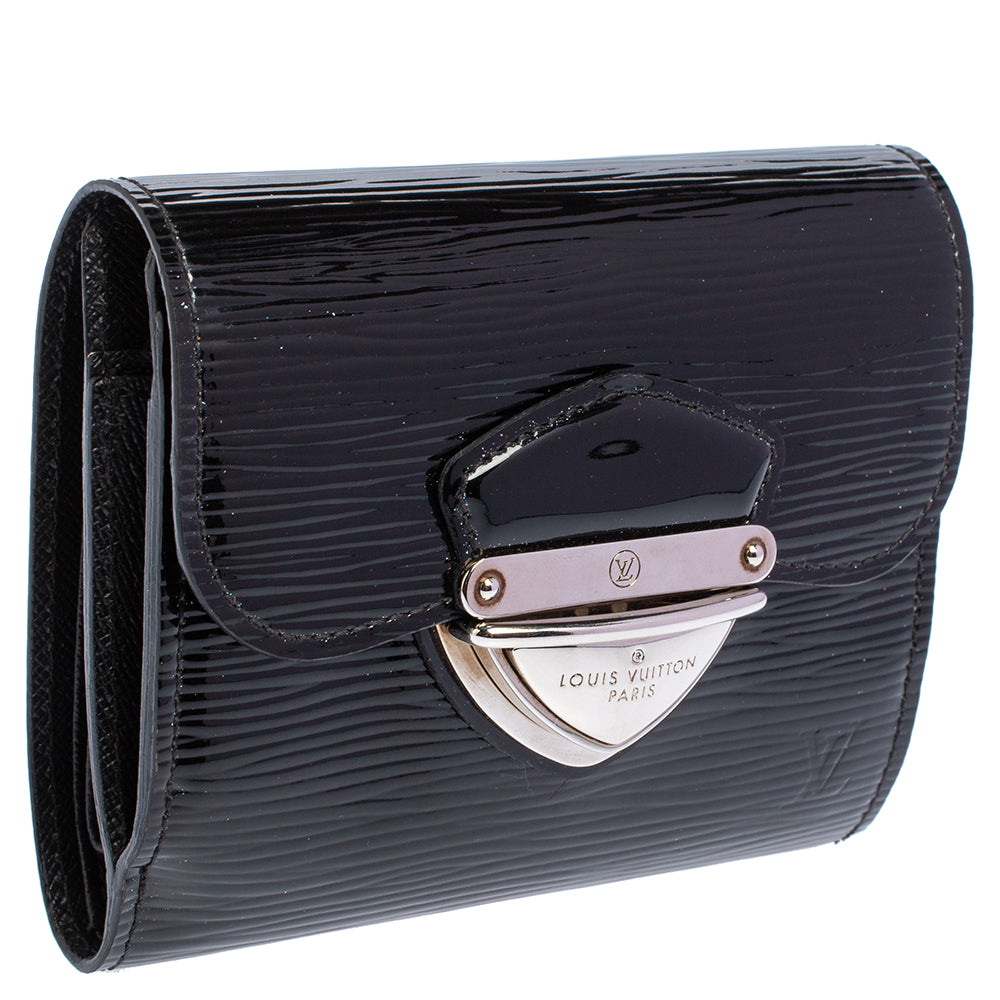 Louis Vuitton Black Electric Epi Leather Joey Wallet
