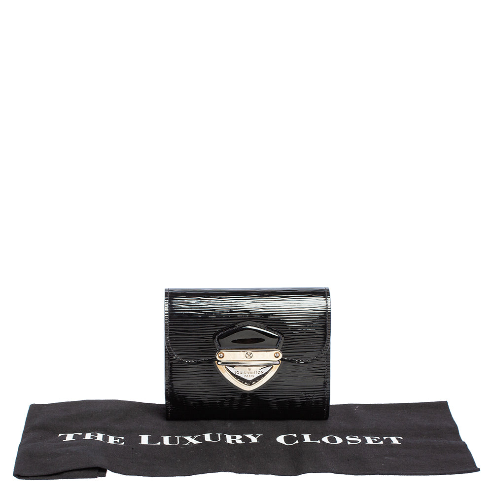 Louis Vuitton Black Electric Epi Leather Joey Wallet