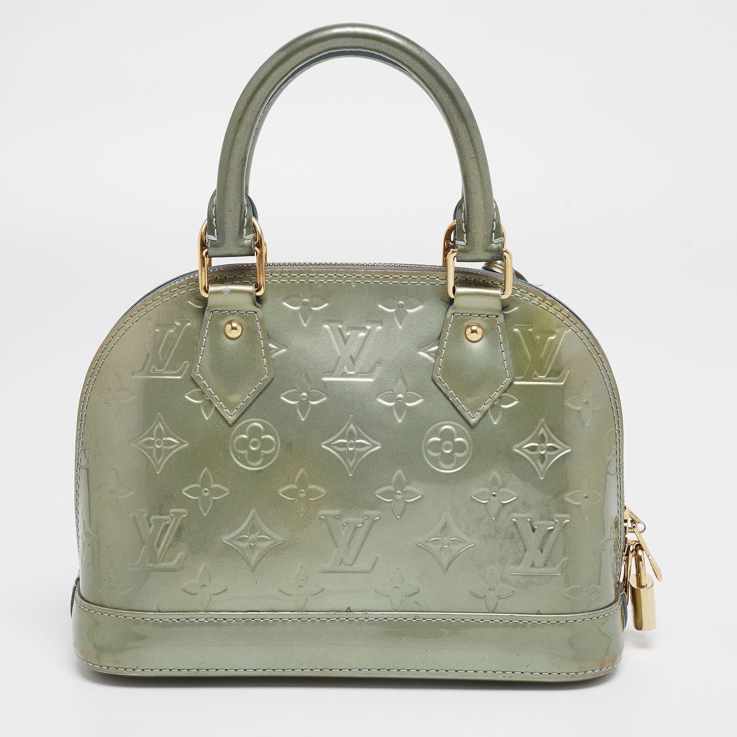 Louis Vuitton Green Monogram Vernis Alma BB Bag