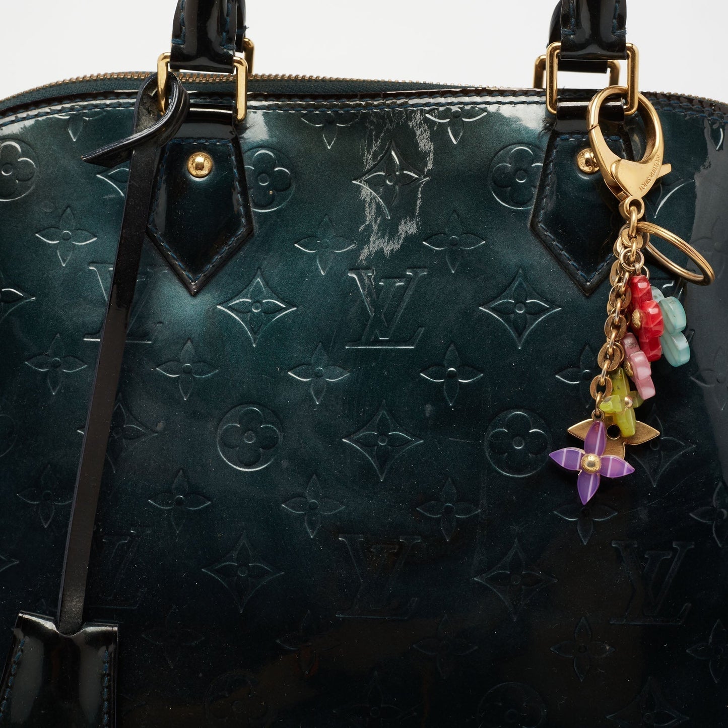 Louis Vuitton Blue Nuit Monogram Vernis Alma GM Bag