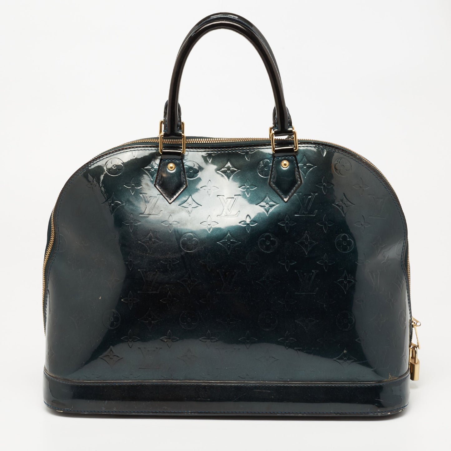 Louis Vuitton Blue Nuit Monogram Vernis Alma GM Bag