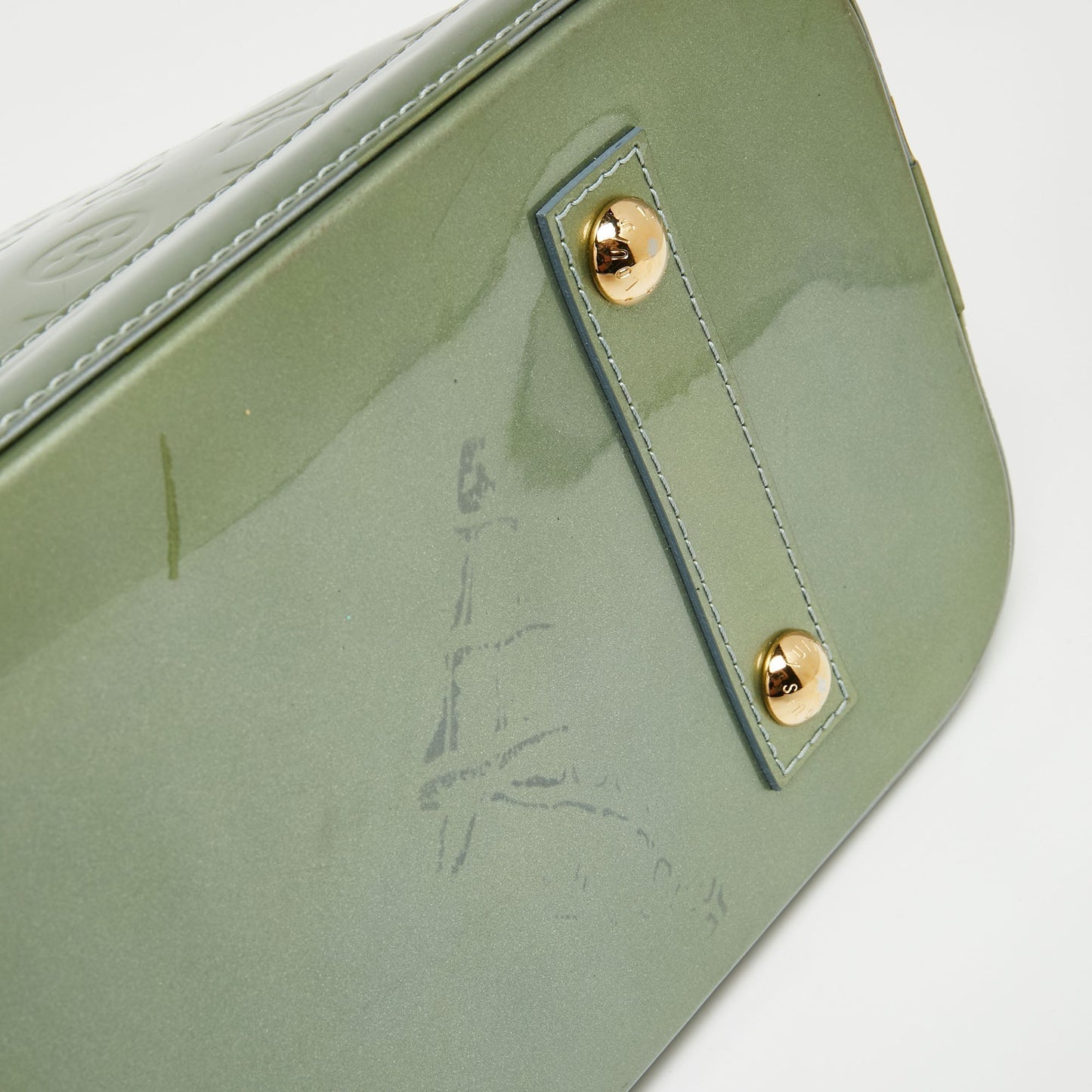 Louis Vuitton Givre Monogram Vernis Leather Alma PM Bag