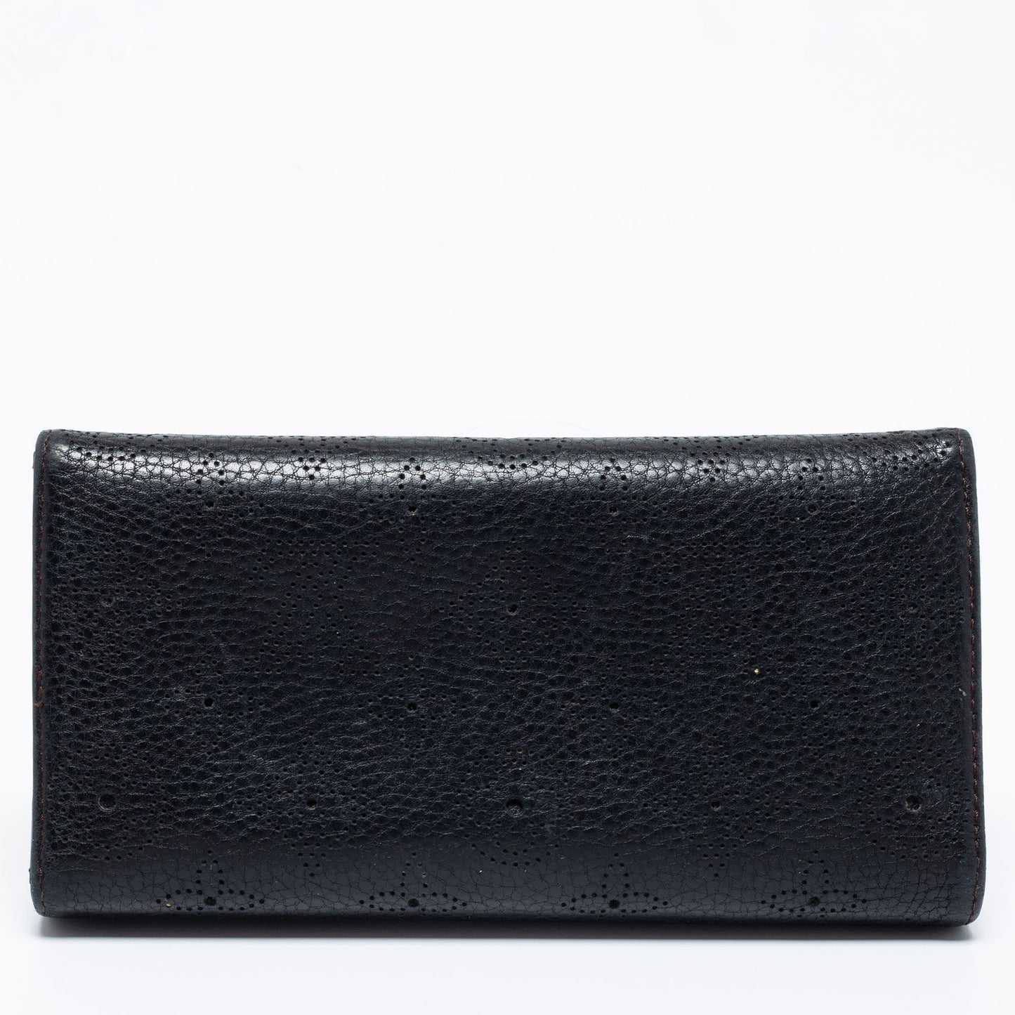 Louis Vuitton Black Monogram Mahina Leather Amelia Wallet
