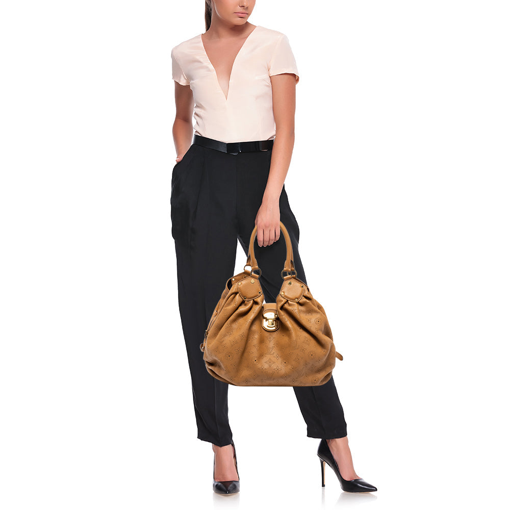 Louis Vuitton Biscuit Monogram Mahina Leather Surya L Bag