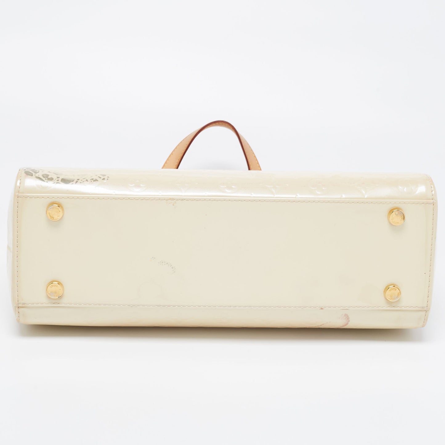 Louis Vuitton Blanc Corail Monogram Vernis Brea GM Bag