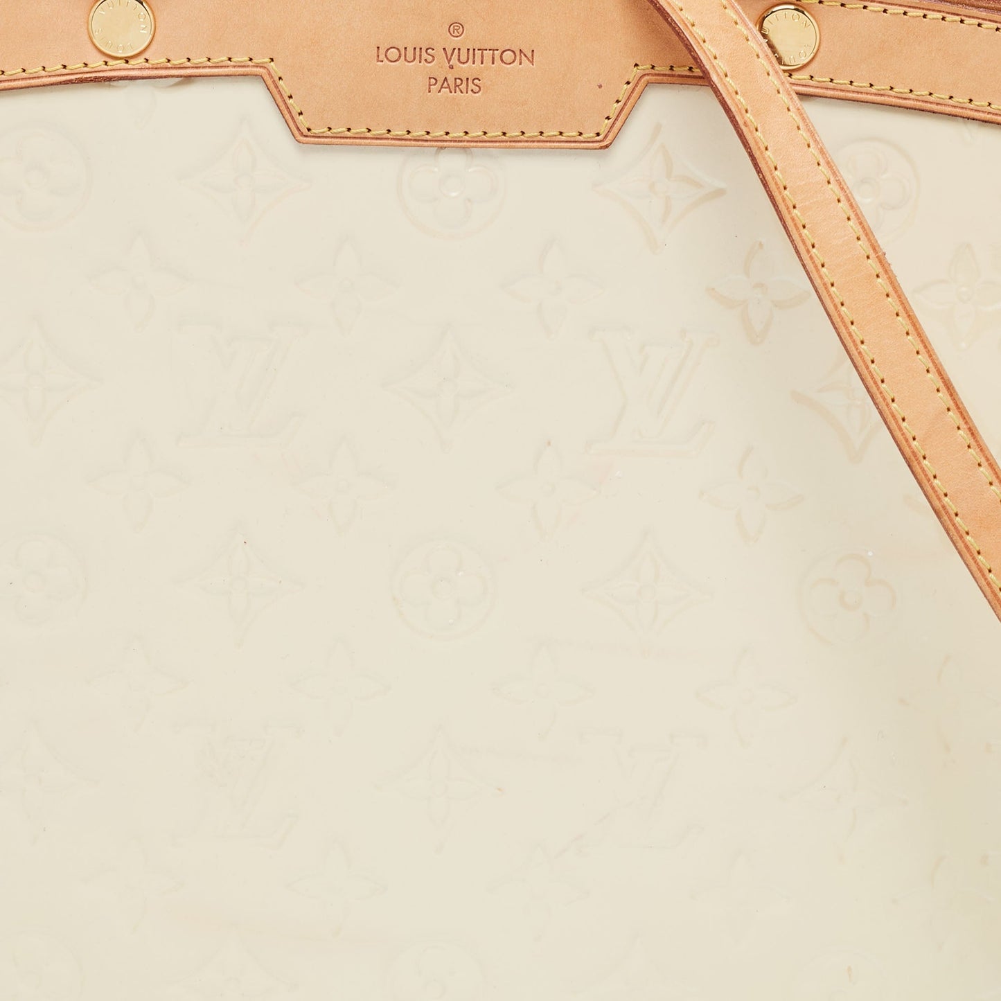 Louis Vuitton Blanc Corail Monogram Vernis Brea GM Bag