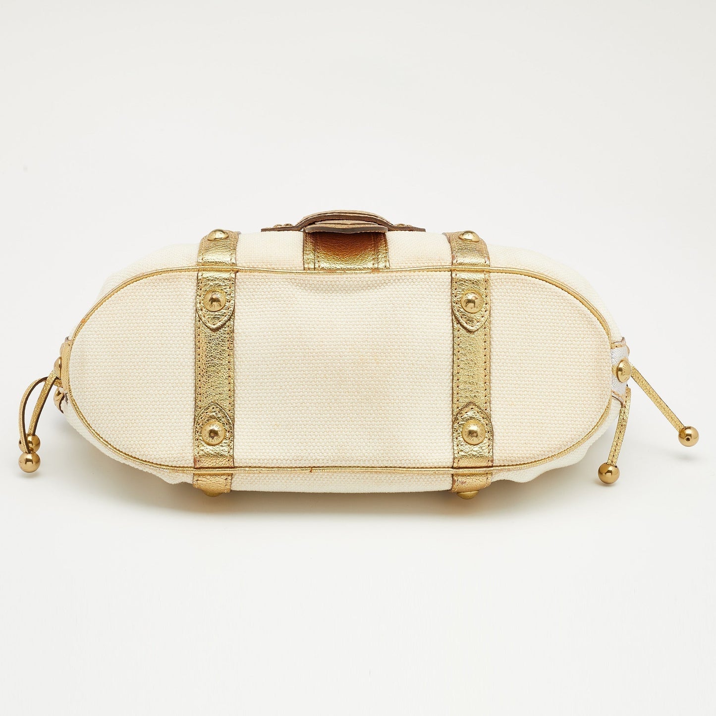 Louis Vuitton Cream/Gold Canvas and Leather Antigua Theda PM Bag