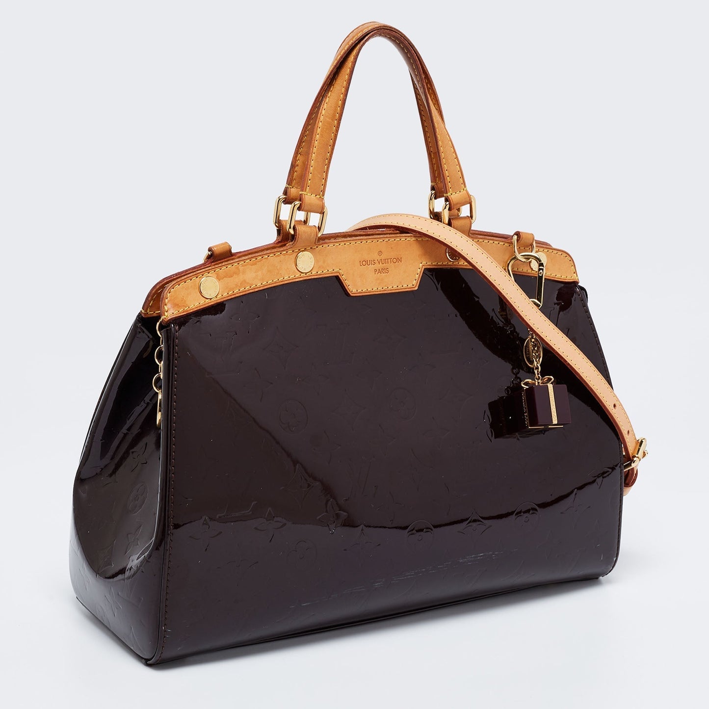 Louis Vuitton Amarante Monogram Vernis Brea MM Bag