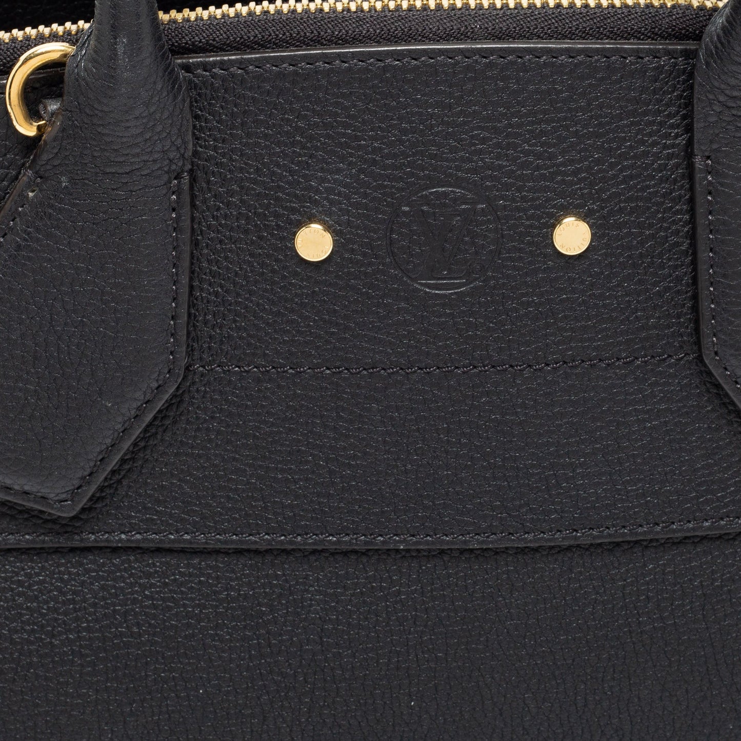 Louis Vuitton Black Leather City Steamer MM Bag