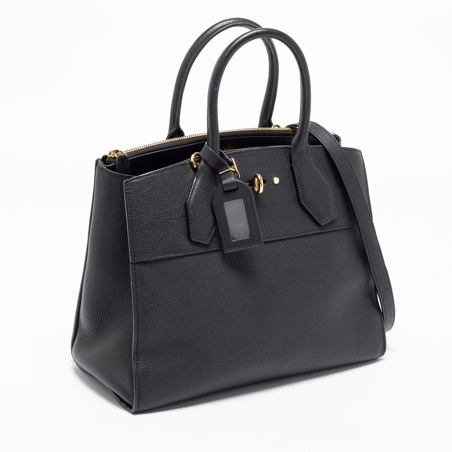 Louis Vuitton Black Leather City Steamer MM Bag