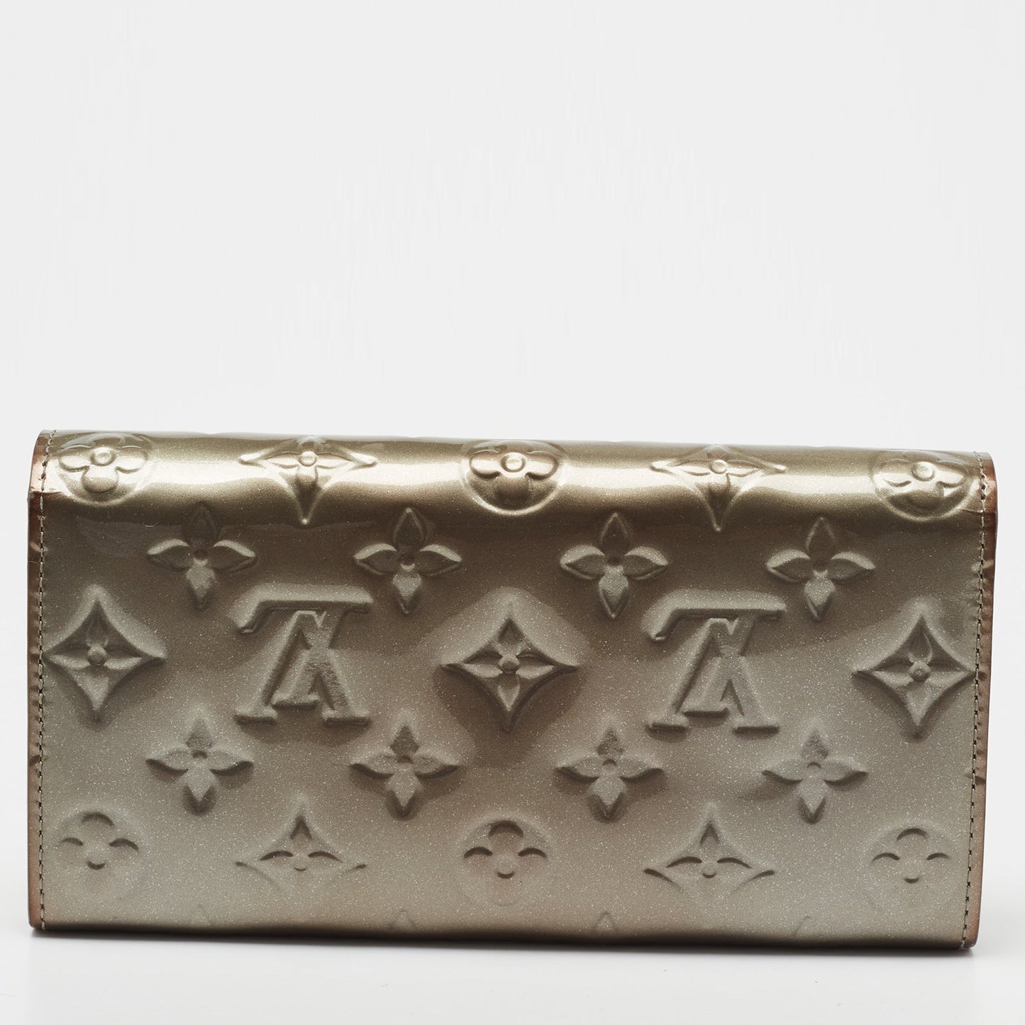 Louis Vuitton Gris Art Deco Monogram Vernis Sarah Wallet