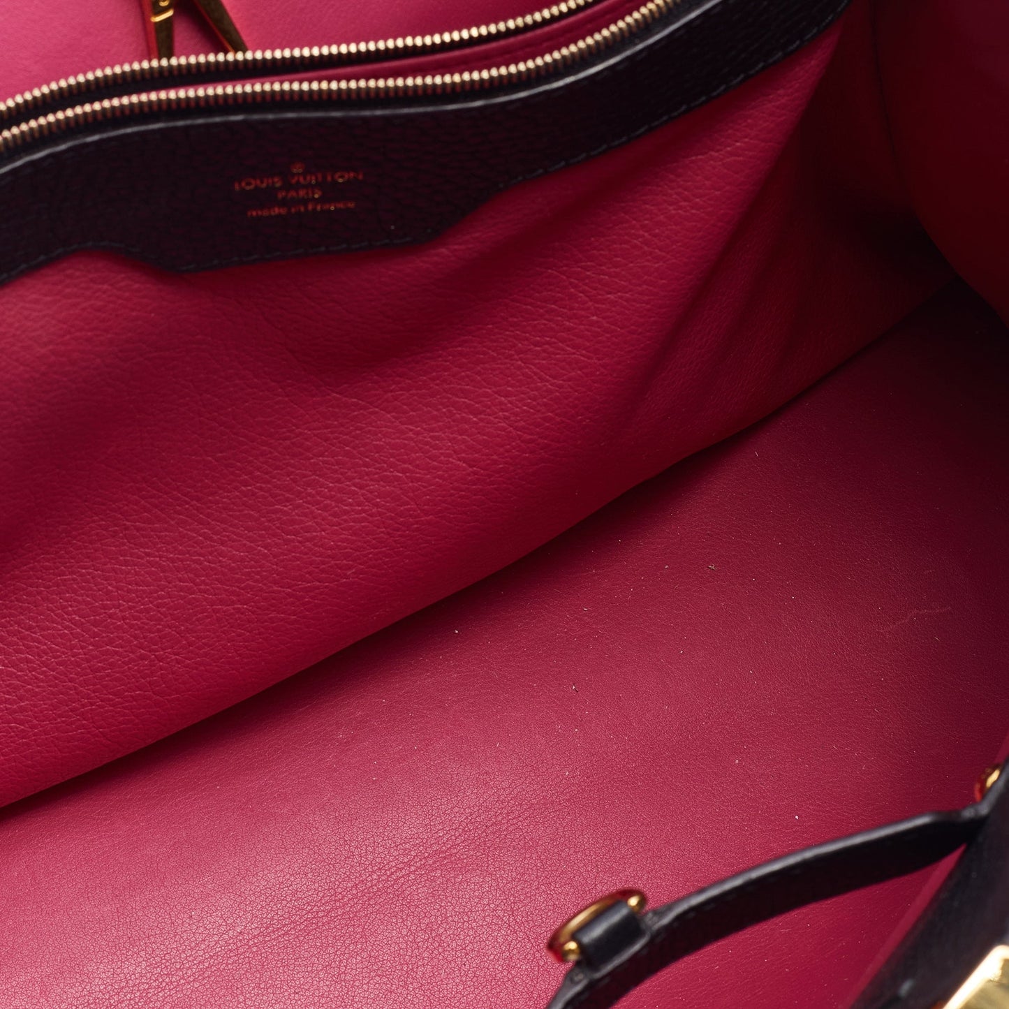 Louis Vuitton Black Taurillon Leather Capucines GM Bag