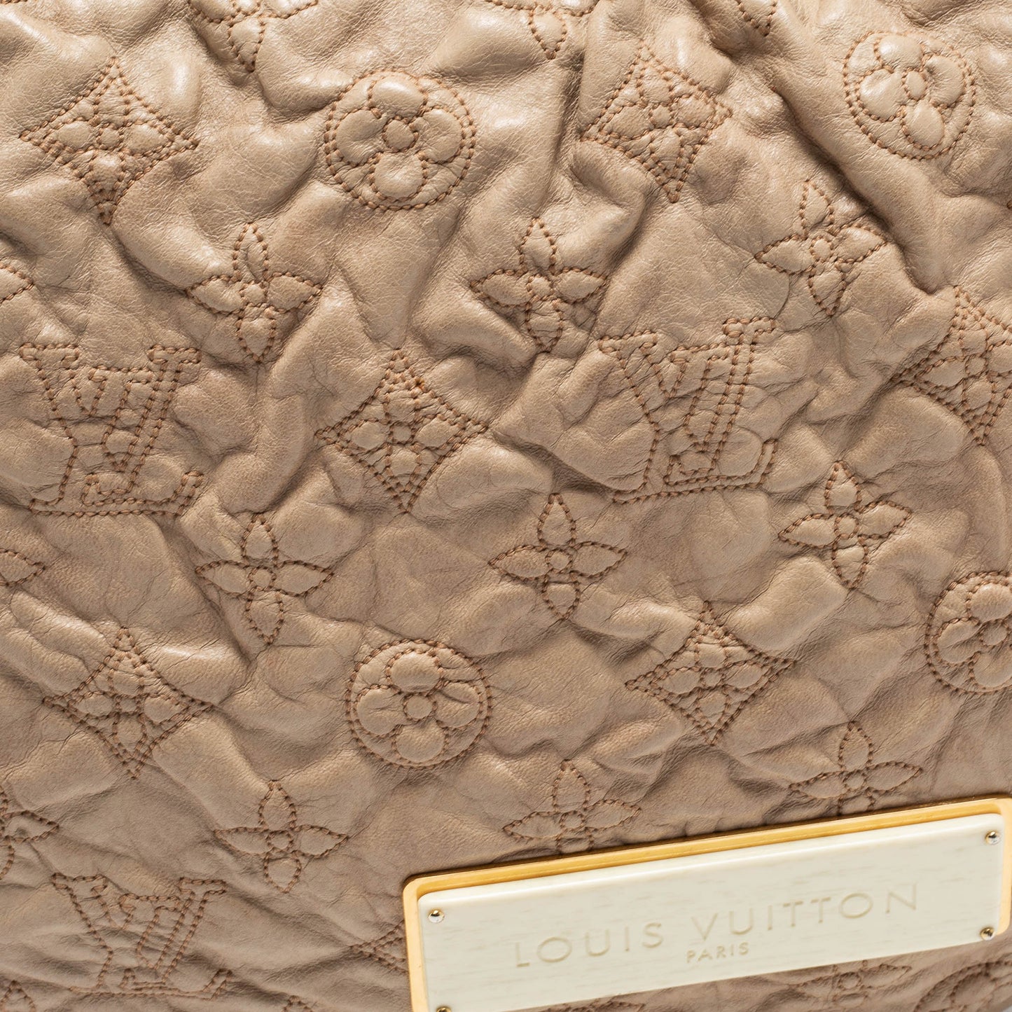 Louis Vuitton Ecru Monogram Leather Limited Edition Olympe Nimbus GM Bag