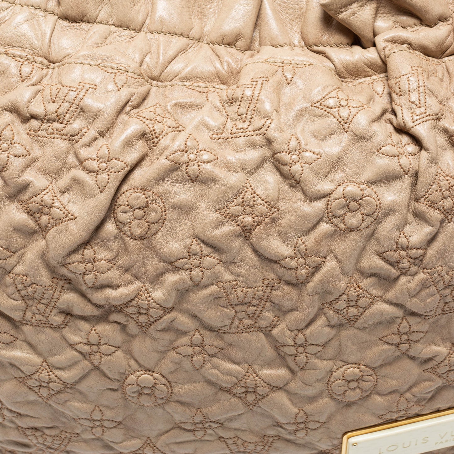 Louis Vuitton Ecru Monogram Leather Limited Edition Olympe Nimbus GM Bag