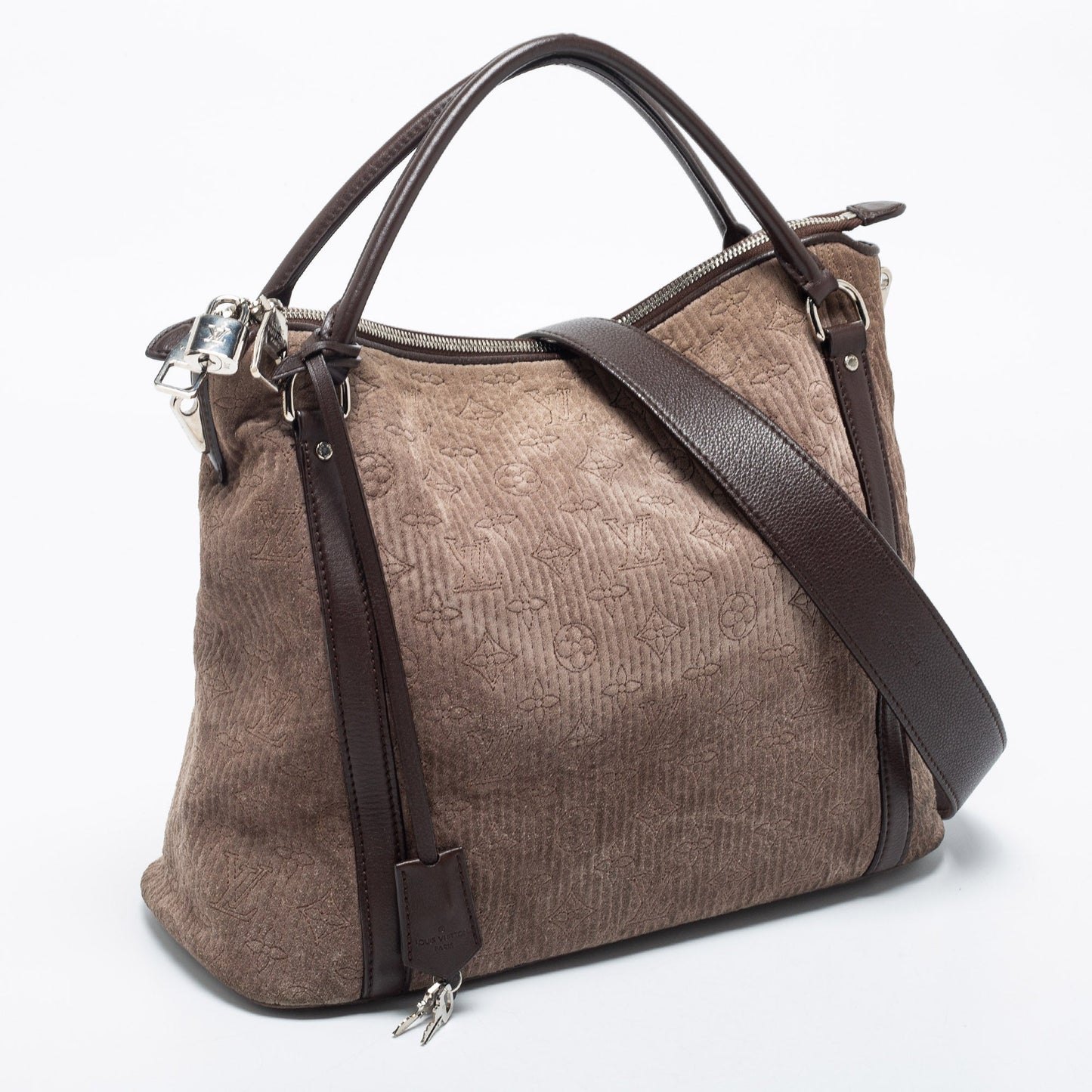 Louis Vuitton Brown Monogram Antheia Suede Ixia PM Bag