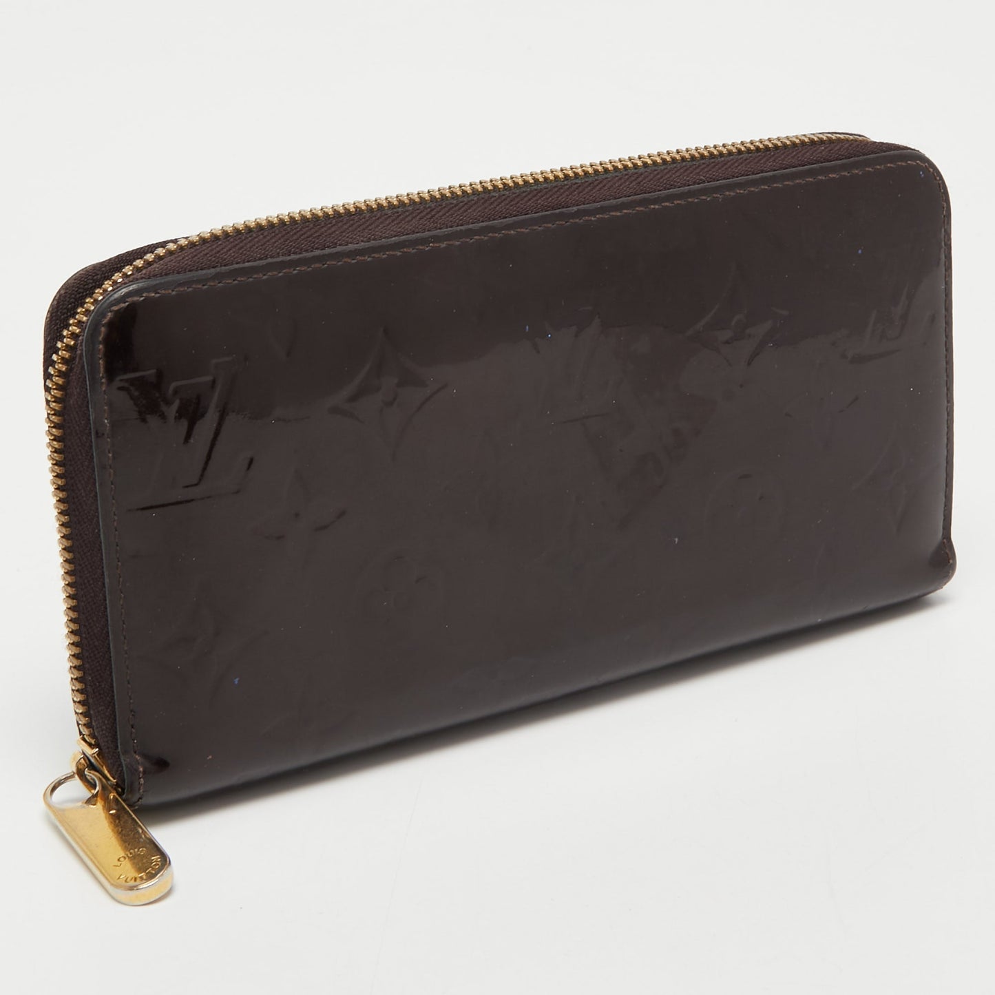 LOUIS VUITTON Amarante Monogram Vernis Zippy Wallet