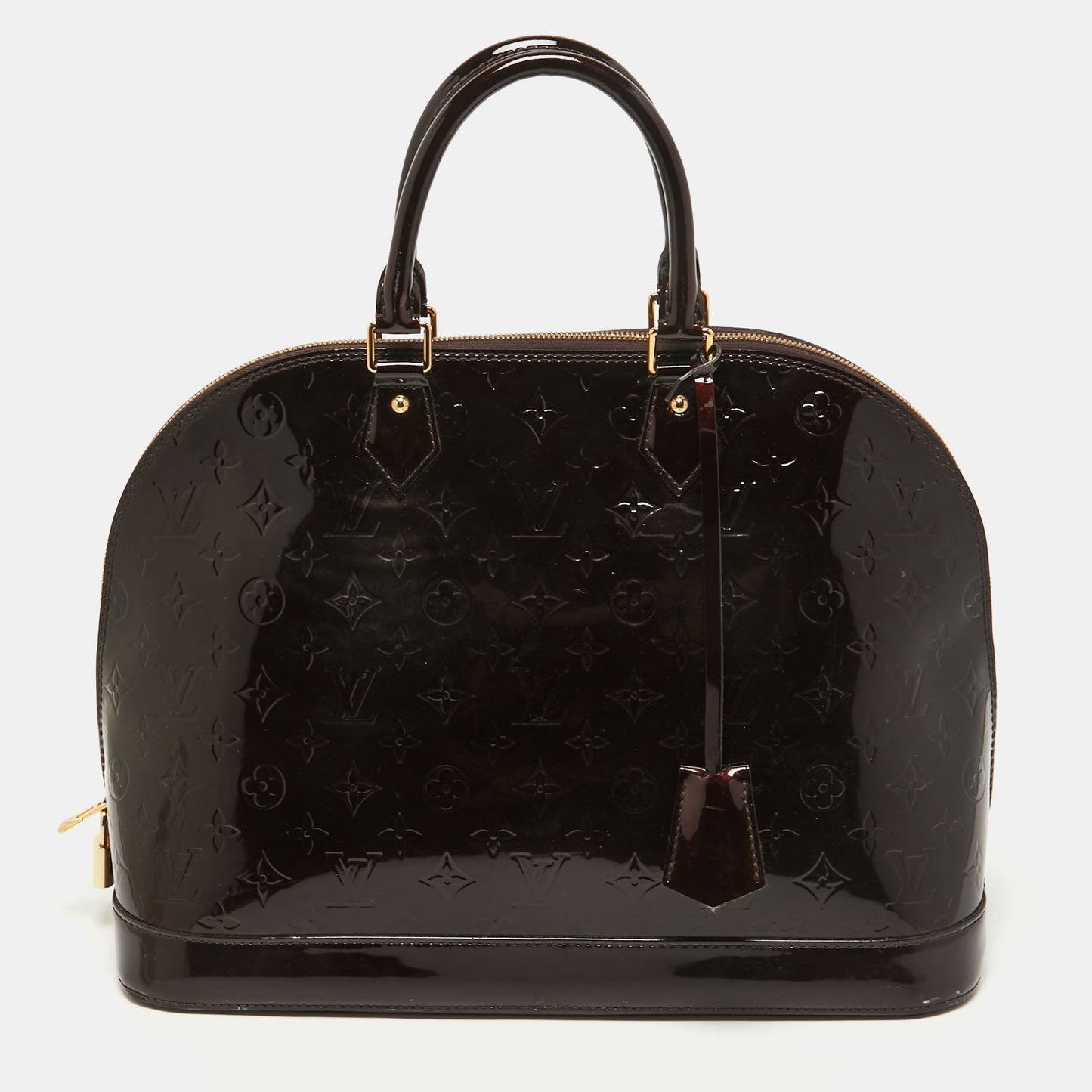 LOUIS VUITTON Amarante Monogram Vernis Alma GM Bag
