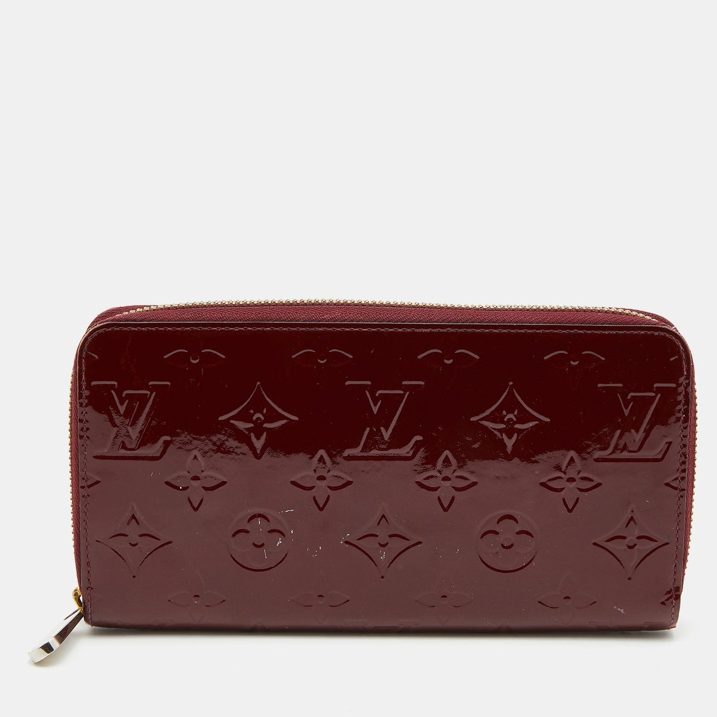 LOUIS VUITTON Griotte Monogram Vernis Zippy Wallet