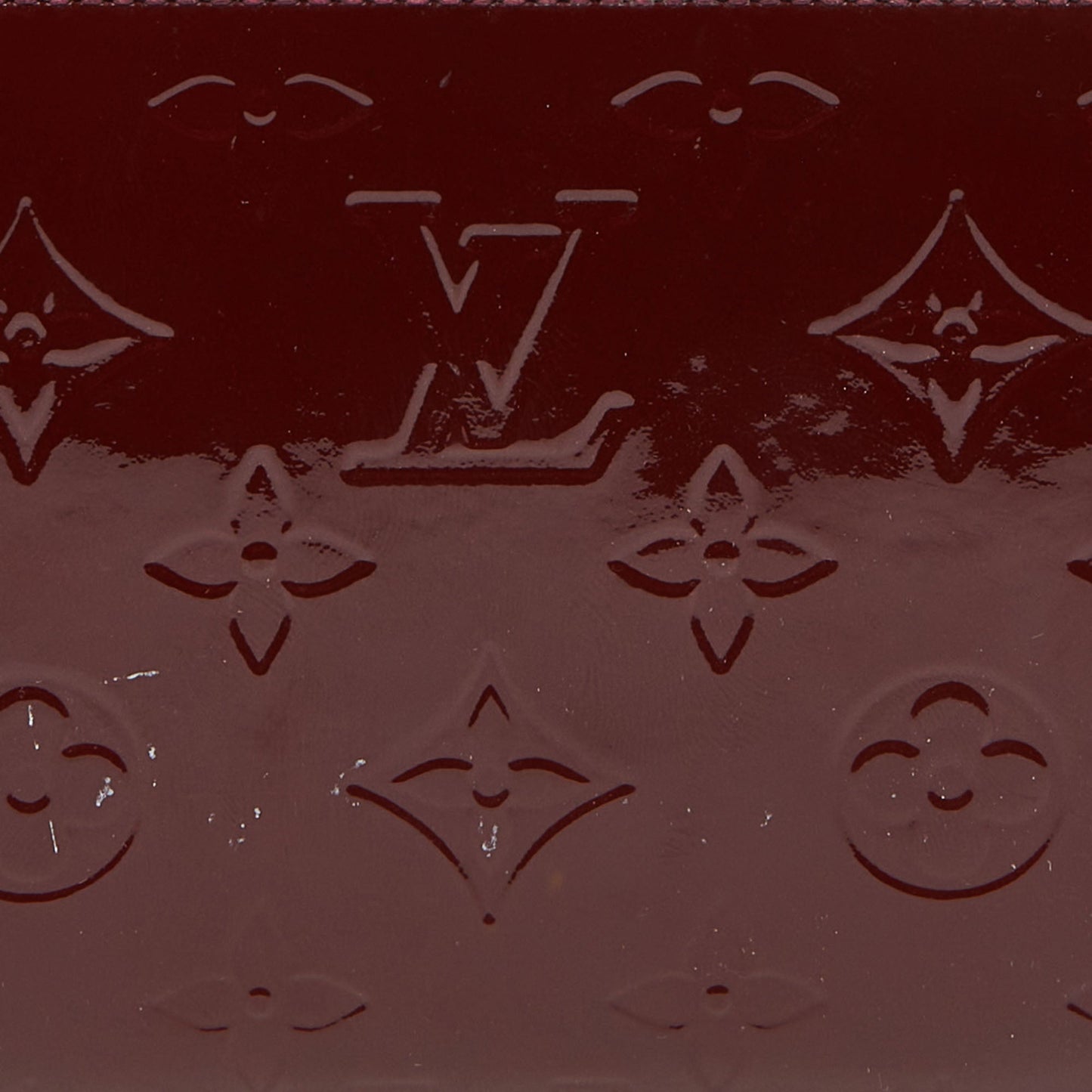 LOUIS VUITTON Griotte Monogram Vernis Zippy Wallet