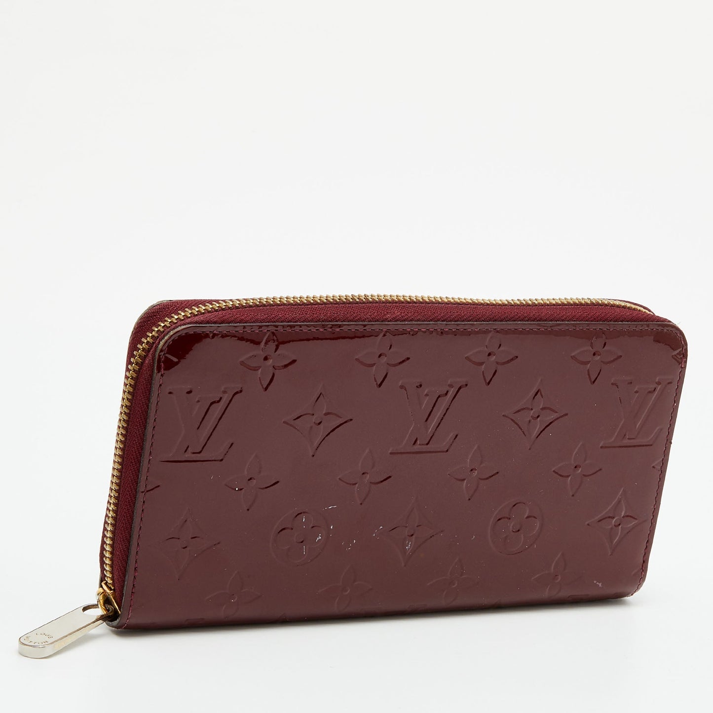 LOUIS VUITTON Griotte Monogram Vernis Zippy Wallet