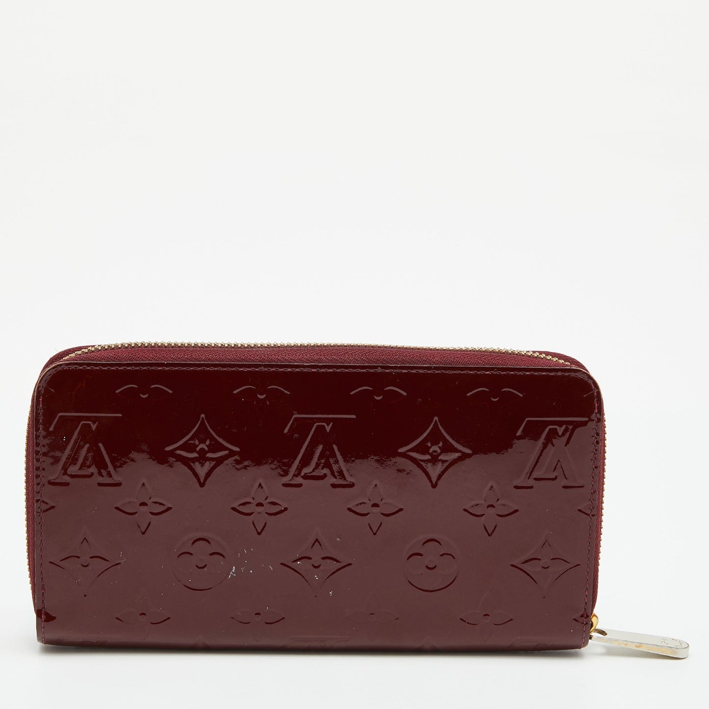 LOUIS VUITTON Griotte Monogram Vernis Zippy Wallet