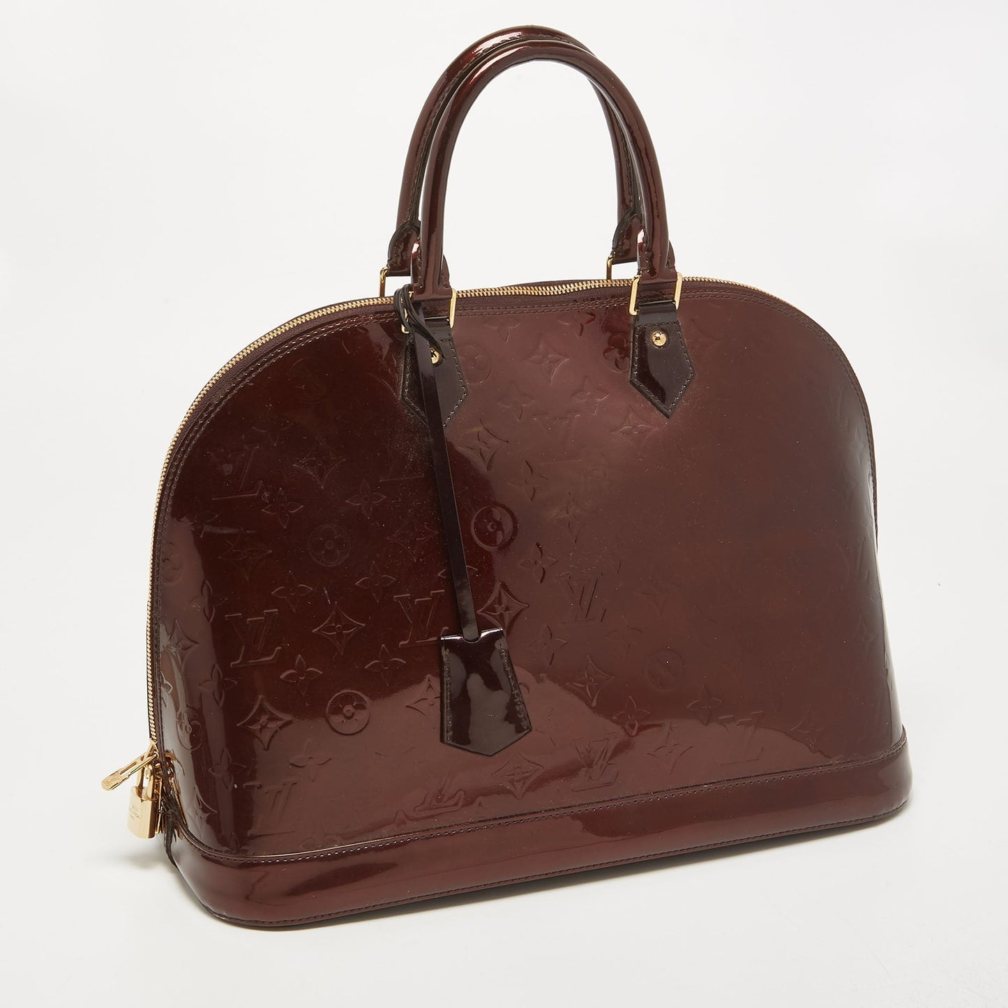 LOUIS VUITTON Amarante Monogram Vernis Alma GM Bag