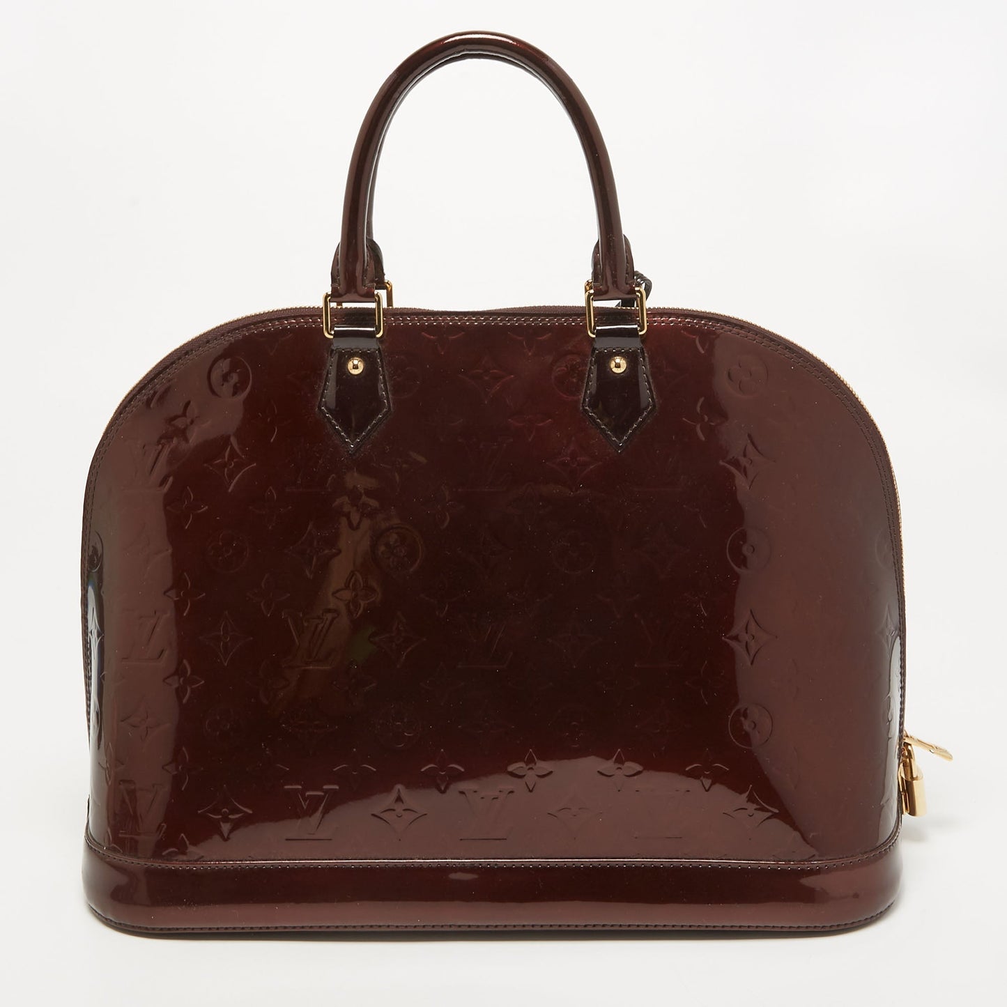 LOUIS VUITTON Amarante Monogram Vernis Alma GM Bag