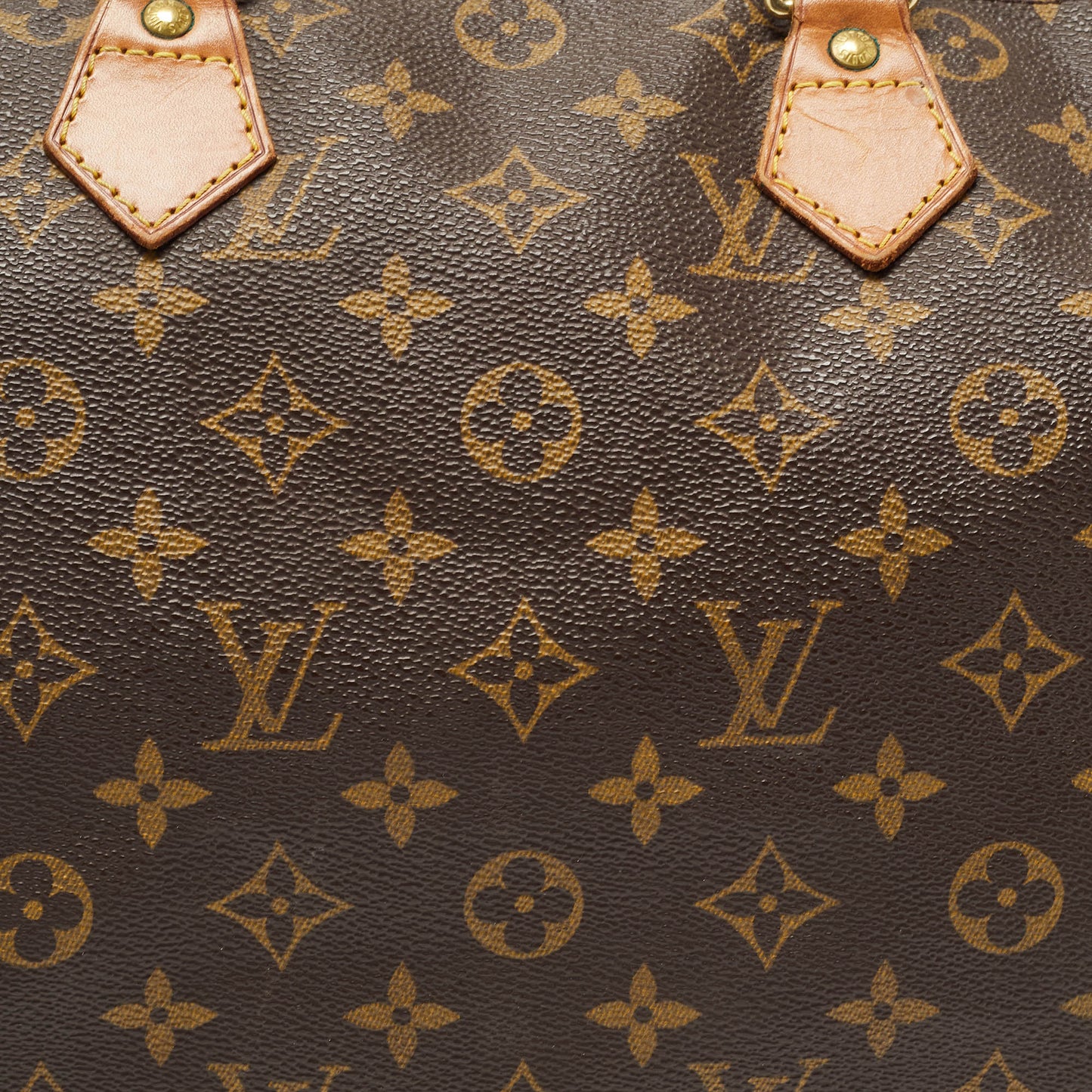 LOUIS VUITTON Brown Monogram Canvas Speedy 30 Top Handle Bag