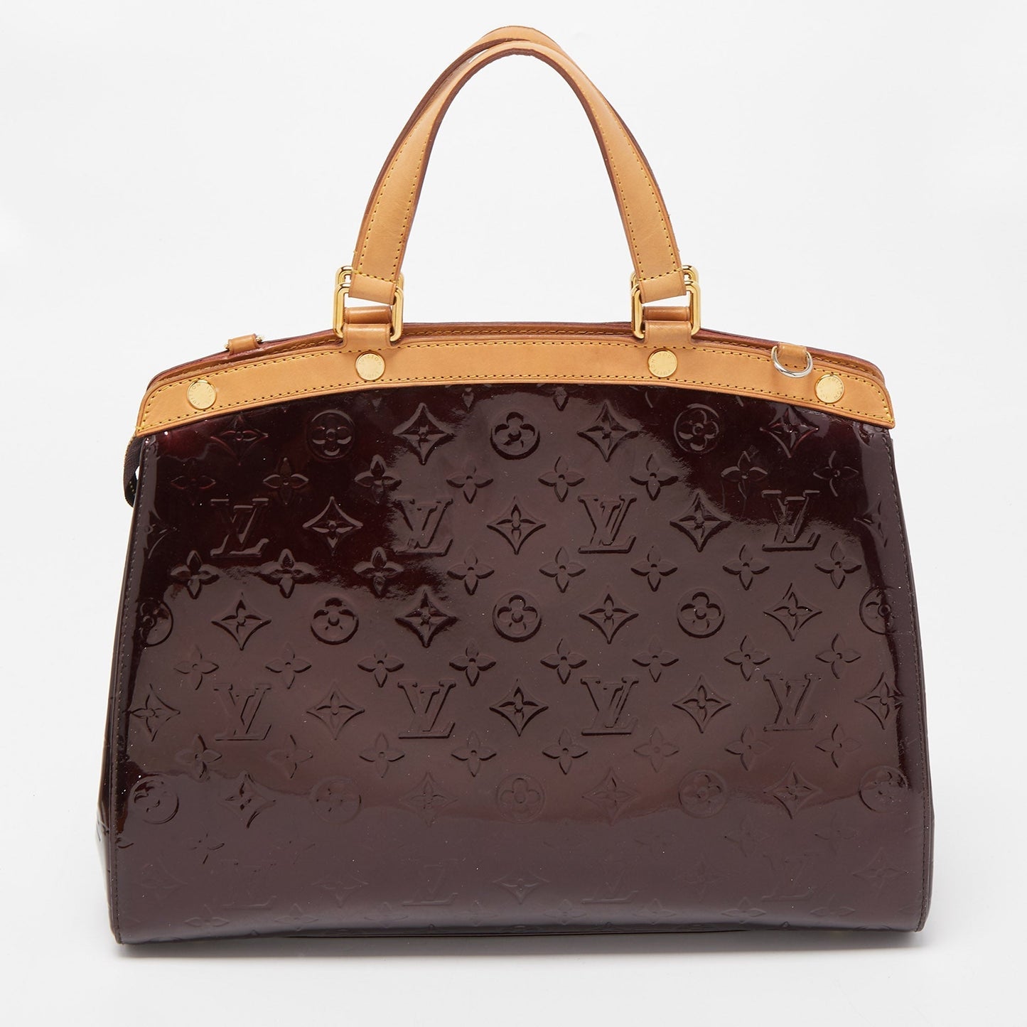 LOUIS VUITTON Amarante Monogram Vernis Brea GM Bag
