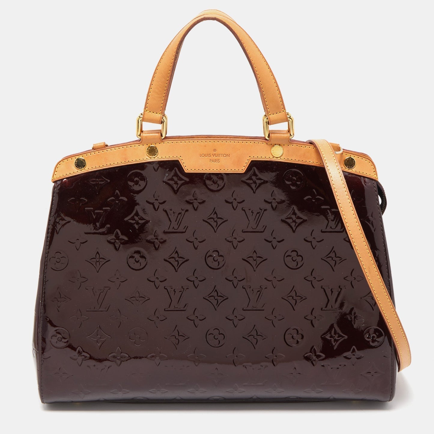 LOUIS VUITTON Amarante Monogram Vernis Brea GM Bag