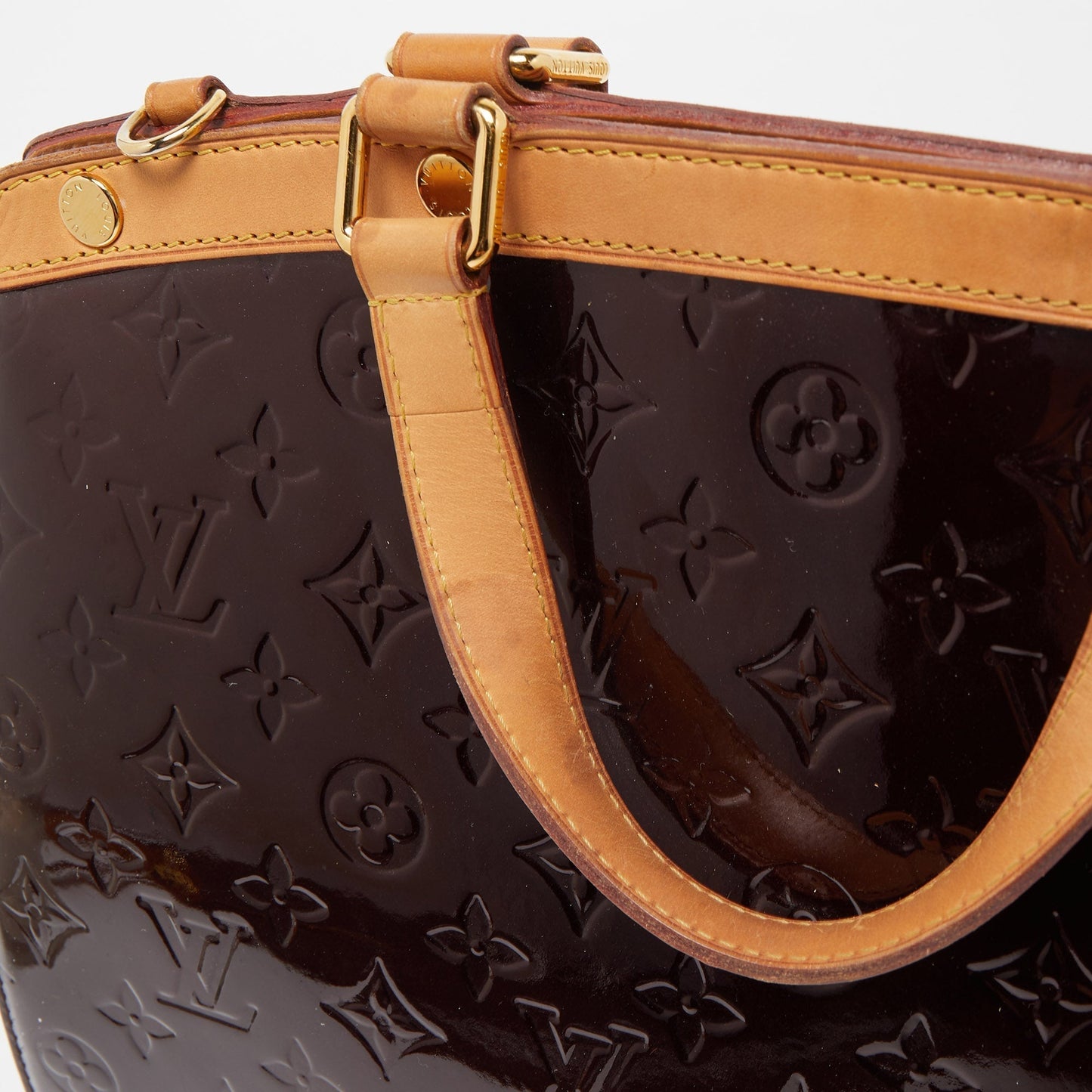 LOUIS VUITTON Amarante Monogram Vernis Brea GM Bag