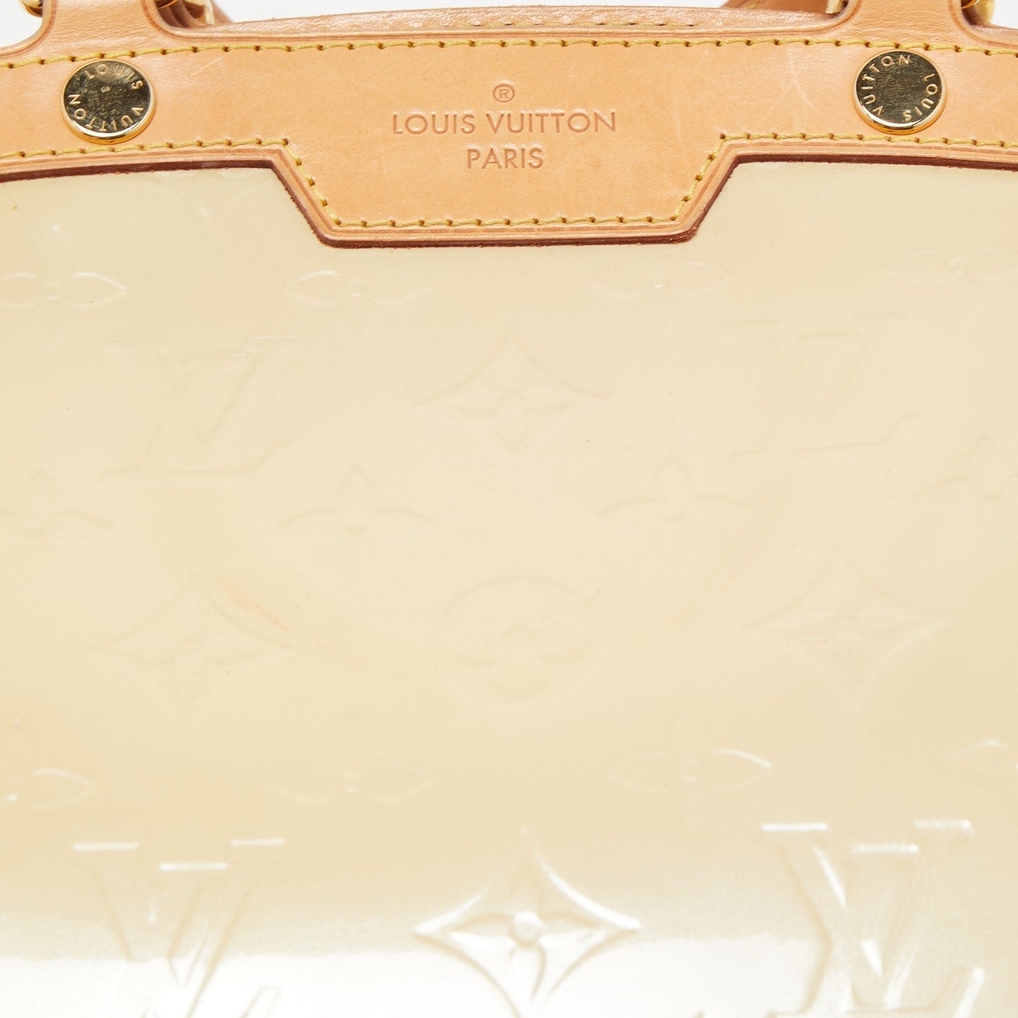 LOUIS VUITTON Citrine Monogram Vernis Brea MM Bag