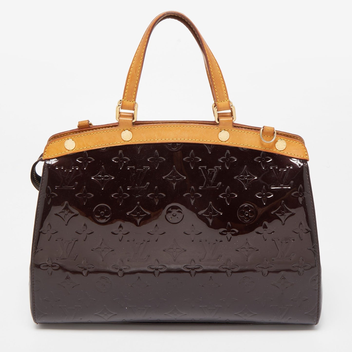 LOUIS VUITTON Amarante Monogram Vernis Brea MM Bag